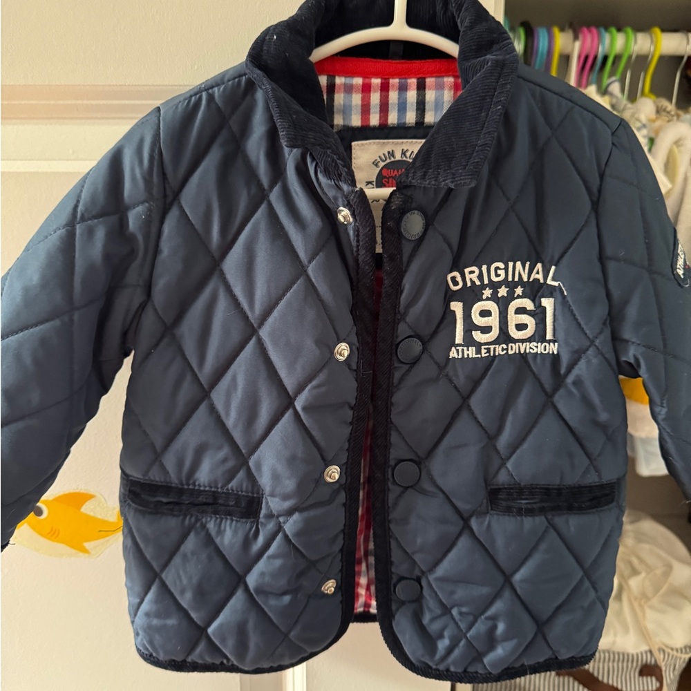 Navy Quilted Jacket